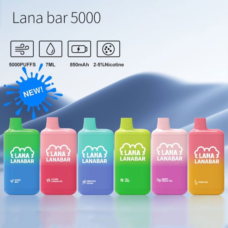 【一次性/拋棄式】LANABAR 5000 PUFF一次性5000口(3.0%) 13ml容量